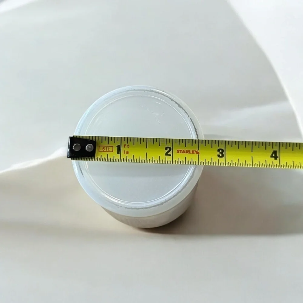 Glossy White Glass Cylinder Jar 3in tall, 2.5in diameter
